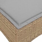 vidaXL Tabourets jardin coussins 2 Pièces beige 55x55x36cm résine tressée