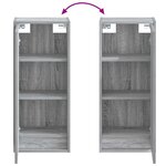 vidaXL Meuble de lavabo mural Sonoma gris 35 x 20 x 81 cm