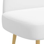 vidaXL Banc rembourré avec dossier Blanc 110 x 60 x 76 cm Polyester