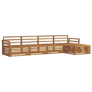vidaXL Ensemble de canapés d'extérieur 5 Pièces Naturel