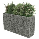 vidaXL Lit surélevé à gabion Acier galvanisé 180x50x100 cm