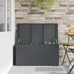 vidaXL Boîte de Rangement Extérieure Anthracite 100 x 50.5 x 50 cm