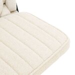 vidaXL Chaise pivotante de bureau crème bouclé comme de la laine tissu