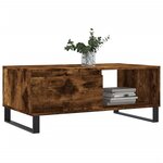 vidaXL Table basse Chêne fumé 90x50x36 5 cm Bois d'ingénierie