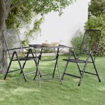 vidaXL Table de jardin 60x60x72 cm Maille métallique Anthracite