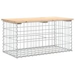 vidaXL Banc de jardin design de gabion 83x44x42 cm bois massif de pin