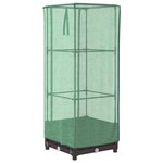 vidaXL Jardinière surélevée avec housse aspect rotin 40x40x123 cm