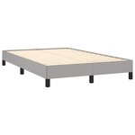 vidaXL Sommier à lattes de lit et matelas gris clair 120x190 cm tissu
