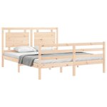 vidaXL Cadre de lit sans matelas bois massif