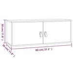vidaXL Armoires murales 2 Pièces 80x30x30 cm Bois de pin massif