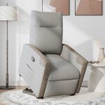vidaXL Fauteuil inclinable gris nuage tissu