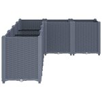 vidaXL Jardinière gris 160x120x53 cm polypropylène