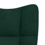 vidaXL Chaise de relaxation Vert foncé Velours