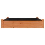 vidaXL Lit surélevé de jardin doublure 120x120x25 cm bois massif sapin