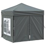 vidaXL Tente de réception pliable avec parois Anthracite 2x2 m