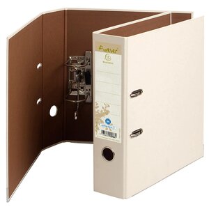 Classeur À Levier Rembordé Papier Dos 80mm Forever - A4 - Ivoire - X 10 - Exacompta