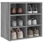 vidaXL Armoire à chaussures Sonoma gris 52 5x30x50 cm