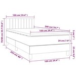 vidaXL Sommier à lattes de lit avec matelas Vert foncé 100x200 cm