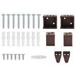 vidaXL Store Vénitien Réglable Marron foncé avec motif 213 x 40 cm PVC