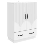 vidaXL Buffet Blanc 66 x 34 5 x 92 cm Bois d'ingénierie