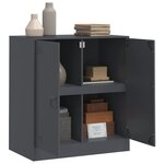 vidaXL Buffet anthracite 67x39x73 cm acier