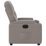 vidaXL Fauteuil inclinable électrique Taupe Tissu