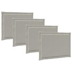 vidaXL Coussins de siège 4 Pièces Gris clair 47 x 36 x 2 cm Polyester