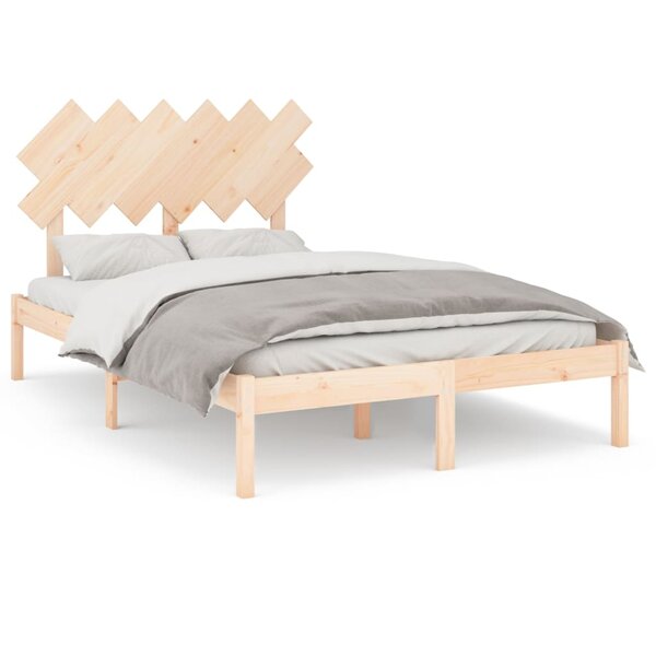 vidaXL Cadre de lit 120x190 cm Petit double Bois massif