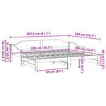 vidaXL Lit de jour avec lit gigogne 90x200 cm bois de pin massif