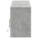 vidaXL Meuble TV avec LED gris béton 180x34x50 cm bois d'ingénierie