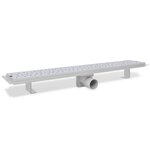 vidaXL Drain de douche linéaire 2 Pièces 730 x 140 mm Acier inoxydable
