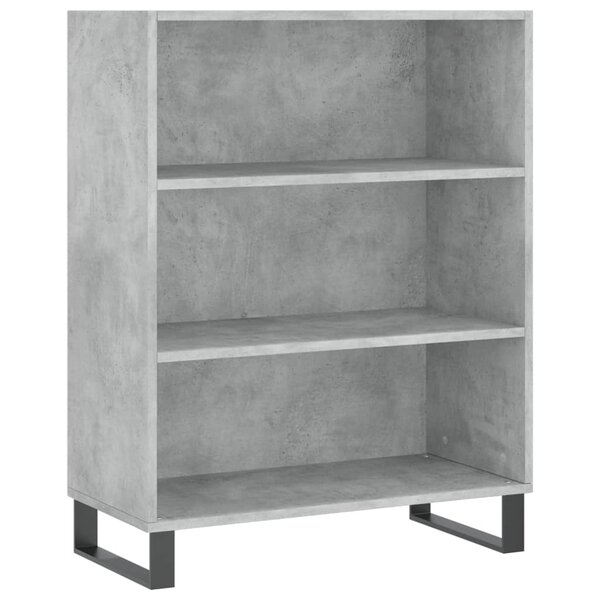 vidaXL Armoire à étagères gris béton 69 5x32 5x90 cm bois d'ingénierie
