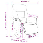 vidaXL Fauteuil inclinable de massage repose-pied gris foncé velours