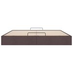 VidaXL Cadre de lit ottoman sans matelas marron foncé 160x200 cm tissu