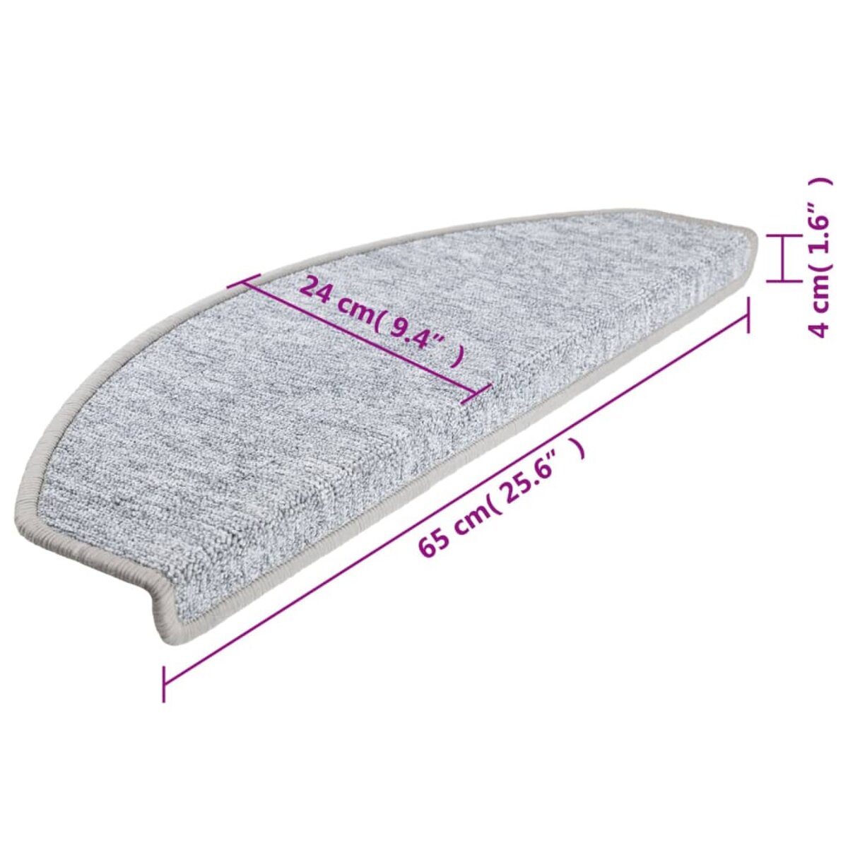 Tapis D'escalier Antidérapants (lot De 15) - 65x21x4 Cm, Aspect Sisal - Adhésif Inclus - Couleur Sable - 5