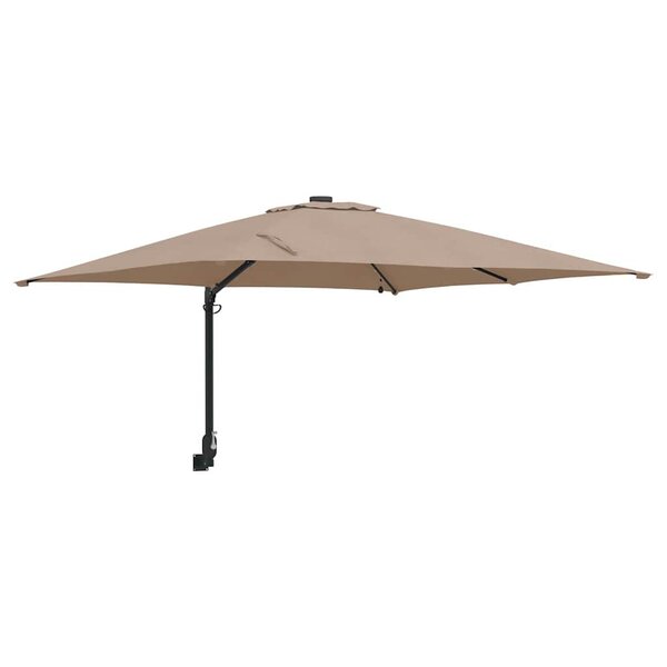 vidaXL Parasol de jardin Taupe 248.5 x 247.5 x 160 cm tissu