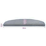 vidaXL Tapis d'escalier auto-adhésifs 15 Pièces Gris clair et bleu