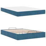 vidaXL Cadre de lit Bleu 160 x 200 cm Velours