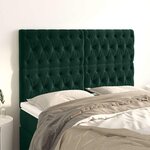 vidaXL Tête de lit Vert foncé 160x7x118/128 cm Velours