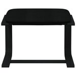 vidaXL Chaise de relaxation avec repose-pied Noir Tissu