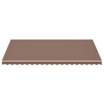 vidaXL Tissu de remplacement pour auvent Marron 5x3 m