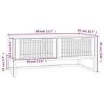 vidaXL Table basse 80x40x35 cm Bois d'ingénierie et fer