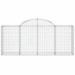 vidaXL Paniers à gabions arqués 4 Pièces 200x30x80/100 cm Fer galvanisé