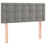 vidaXL Sommier à lattes de lit et matelas Gris clair 90x200 cm Velours