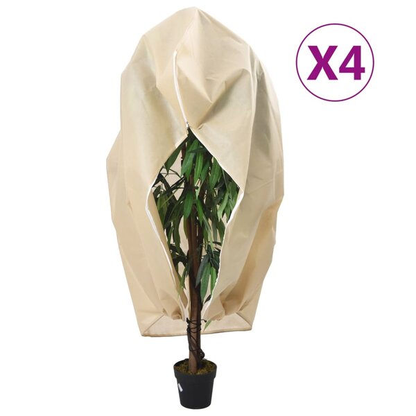 vidaXL Housses de protection pour plantes avec fermeture éclair 4 Pièces