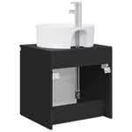 vidaXL Vanité de lavabo mural Noir 49 5 x 44 5 x 65 cm