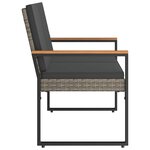 vidaXL Banc extérieur 2 -Seater 107 x 61 x 80 cm polyrotin