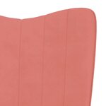 vidaXL Chaise de relaxation avec repose-pied Rose Velours