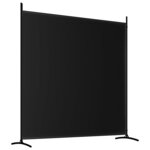 vidaXL Cloison de séparation 2 panneaux Noir 348x180 cm Tissu