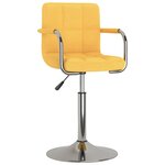 vidaXL Tabouret de bar Jaune Tissu